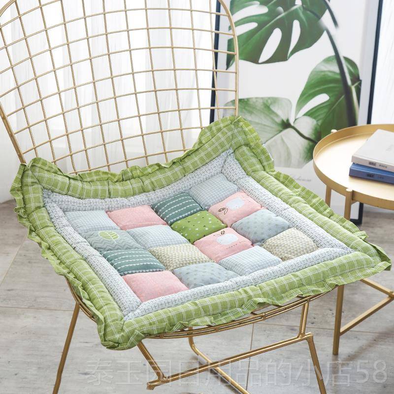 高档M.li坐f垫e 出生口韩单 纯棉全棉餐桌椅垫子办公学榻榻米座垫