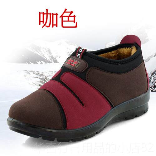 正品老北京布鞋冬季棉鞋加绒暖人鞋中老妈年女保鞋妈鞋防滑软老底