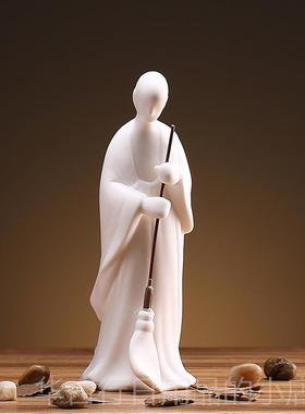 正品古意中武国风术历史人物饰品和尚陶创瓷客厅书房禅宗装饰景观