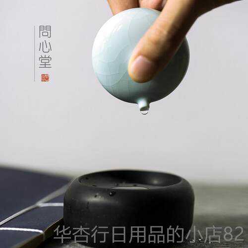 正品问堂窝窝砚歙砚金星砚台 纯手工制 墨池高档原四石小楷砚台