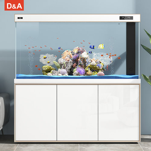德克金鱼缸客厅屏风带柜子一体式家用大型免换水生态底过滤水族箱