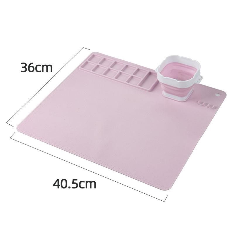 垫绘画硅胶油画美术调色盘涮笔颜料水彩绘画水粉硅胶专用国画垫板