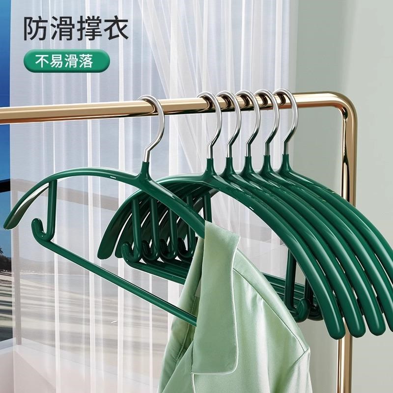 德国品质衣架家用不锈钢无痕防肩角晾衣架子加厚加粗防滑衣挂衣撑