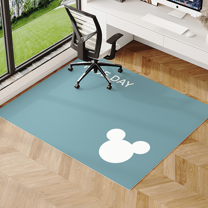 电脑椅地垫滑轮转椅防滑垫pvc皮革地毯防磨办公书桌地板保护垫子