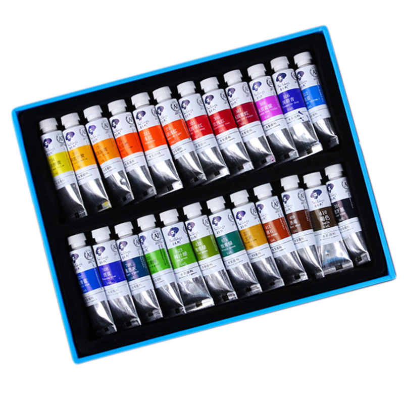 鲁本斯卡洛林水彩颜料12色24色36色套装美术学生专用水彩管状颜料