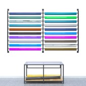 汽车膜太阳膜改色膜展示架裁膜台车衣膜防爆膜展架工作台桌布展架