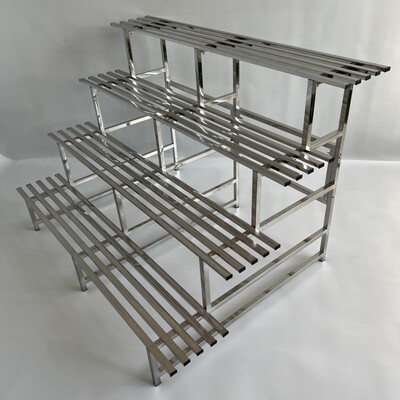 不锈钢阳台花架子阶梯落地式户内外多层肉花盆架置物铁艺装饰客厅