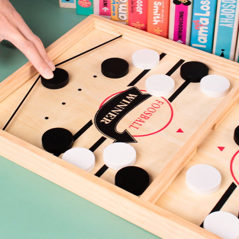弹弹棋桌面弹射木制人对战亲子互动儿童益智类桌游抖音游戏