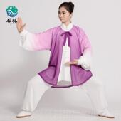 高档太极服女男雪表披纺纱变款 太极拳练功服渐武术服比赛服演服演