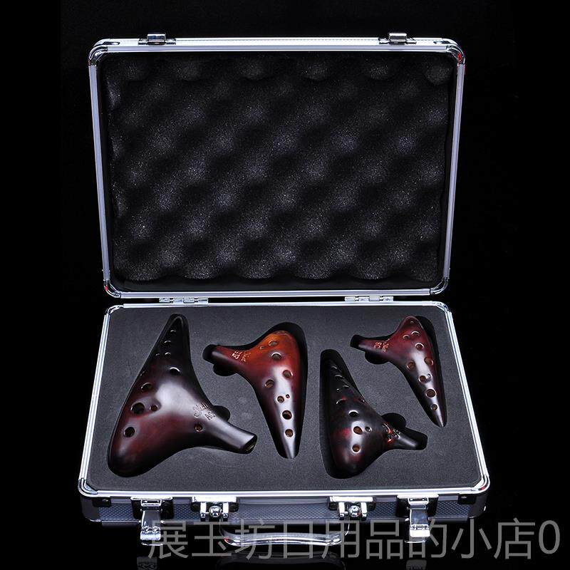 正品12孔陶笛四件套熏系列专AC/S/FSG/SC业烧演奏级乐器