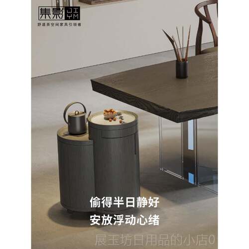 高档实木小茶台桌移动大理石茶水边几家用阳柜台可茶2025新款高端