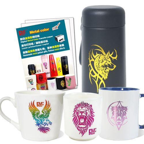 激光可撕膜水转印纸 烫金效果水贴纸陶瓷烫金转印贴纸影印纸材料