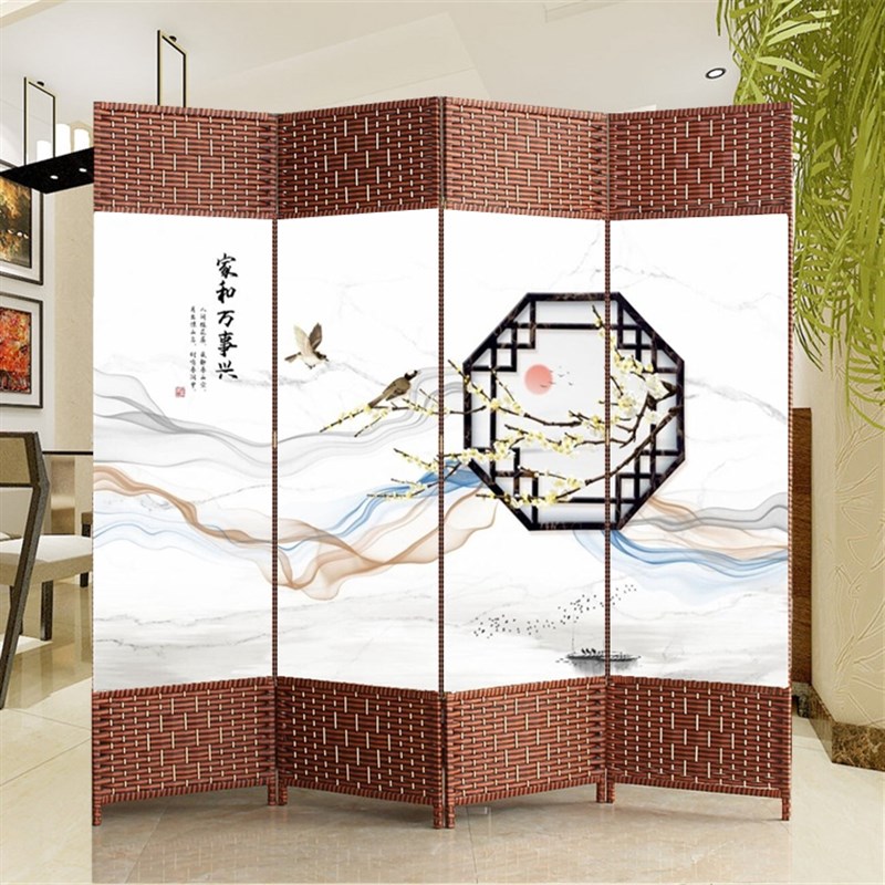 屏风隔断客厅折叠移动卧室遮挡家用工艺简约现代推拉中式办公室