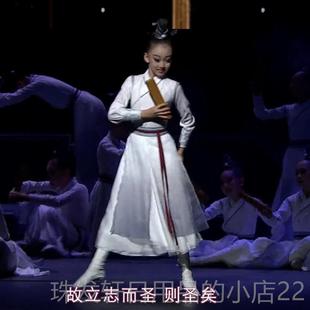 高档少年童中儿国传服统校服志青年舞蹈表演壮装男女风格古典汉代