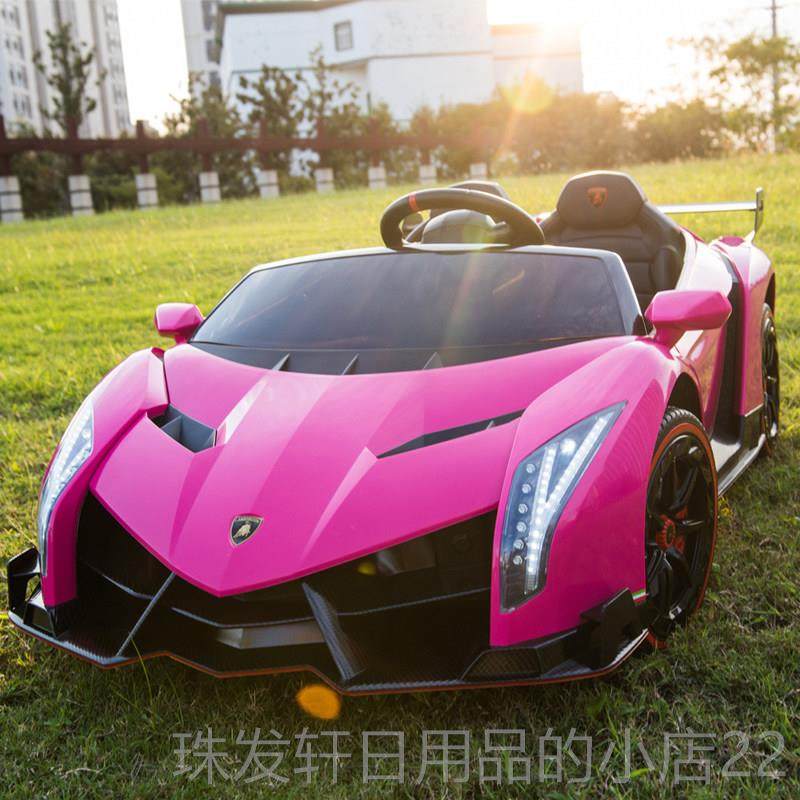 高档兰博基尼儿童电四轮可遥控宝汽车双动人跑车男车女孩婴儿宝玩