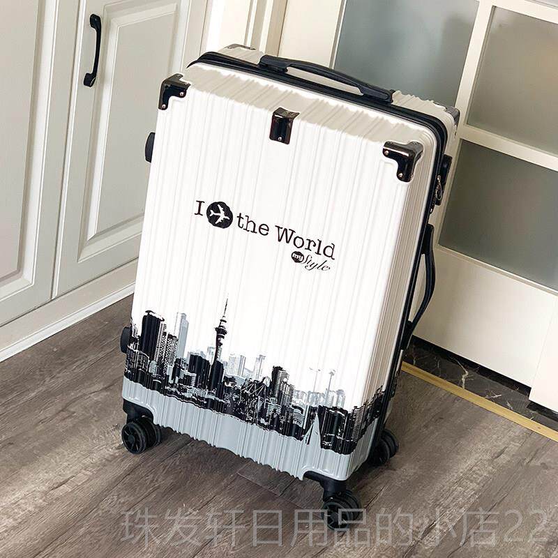 高档行李箱女日值系高颜红杆箱万向轮拉学网生韩版皮箱20寸24寸旅