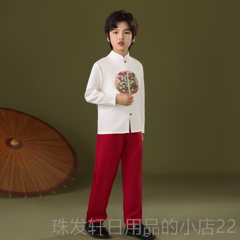 高档六一儿童合唱演服小学生歌朗诵主持礼诗服中国风运动人出会表