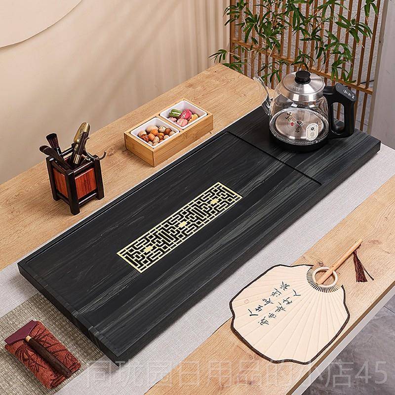 正品然电乌金石茶盘套装天磁炉全自动上水茶台烧水一体功壶夫茶具