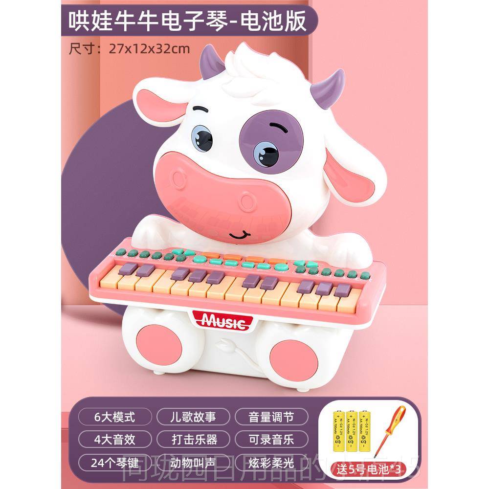 正品儿童电子琴幼儿玩初学女弹益孩多功能早教智音具乐迷你小钢琴