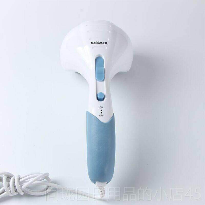 正品海豚按电摩器双头按摩棒动多功能颈部部颈椎按腰捶背摩器全身