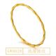 正品 金包银实镯三生三世黄金纯999足金女首饰手金环金镯子心细手