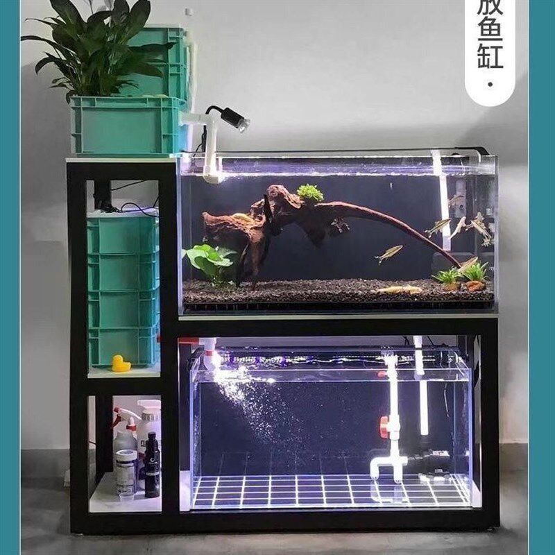 鱼缸放置柜加厚承重两层放鱼缸架子鱼缸底座双层多层烤漆不生锈