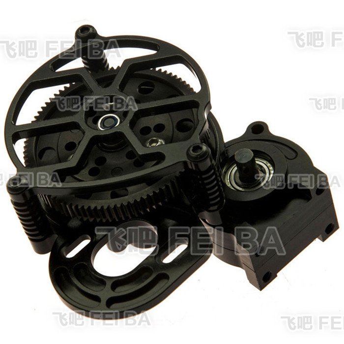 90046 SCX10攀爬车 升级金属中波箱齿轮总成 波箱 齿轮 带马达座