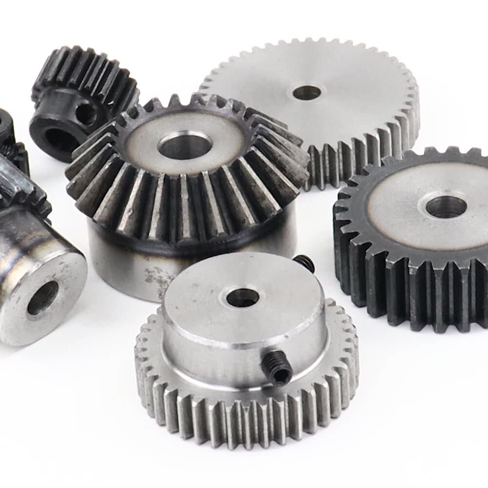 45度斜齿轮右旋齿轮1模 1.5模 2模螺旋齿轮 大扭矩啮合齿轮可
