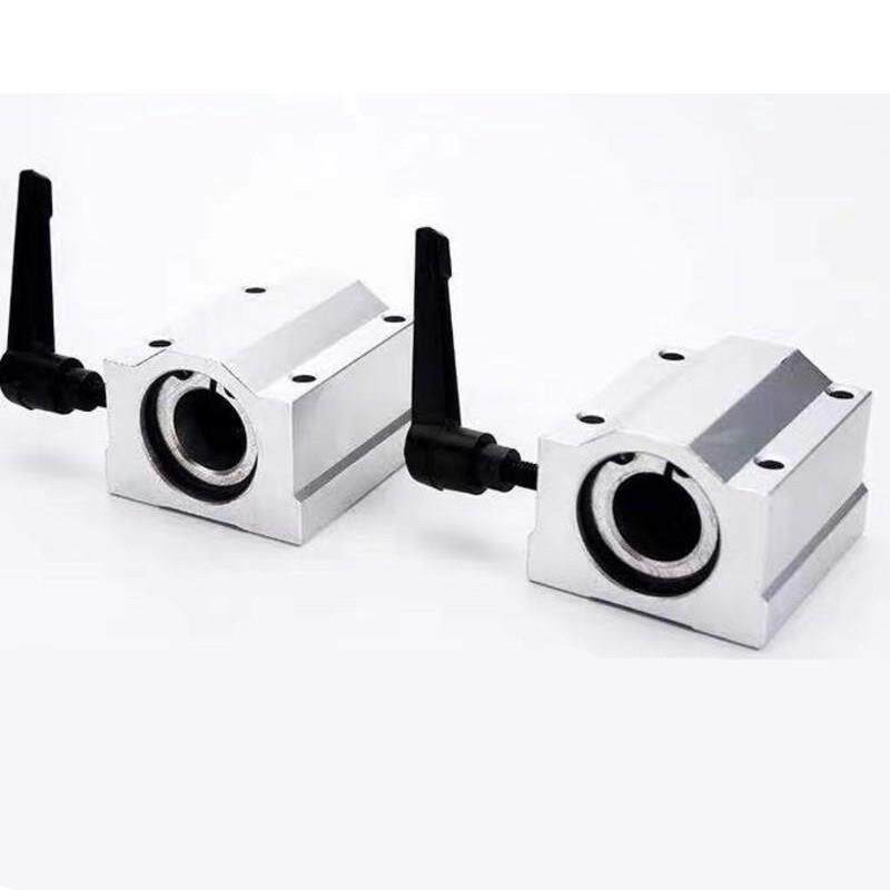 带固定环锁紧直线轴承座SCS16 20 25 40UU定位调节滑块SCS30L/LUU