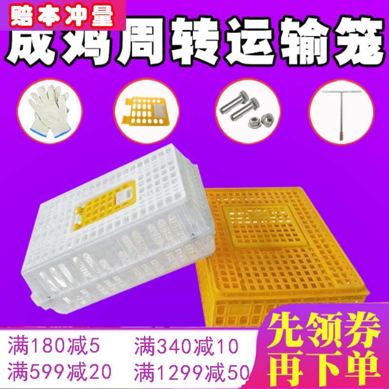 塑料运输笼鸡笼子塑料鸡笼家用鸡笼鸡筐成鸡周转箱鸡笼鸭笼运鸡筐