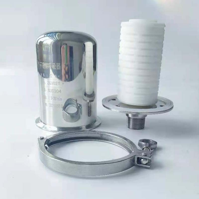 304卫生级呼吸器不锈钢空气过滤器pp滤芯换气储罐灌顶专用呼吸阀