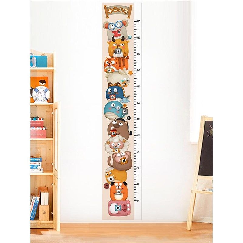 不伤墙的身高贴少儿量身高墙贴可移除宝宝测身高整张墙纸毫堂