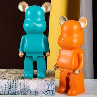 S3191凡卡通暴力熊存钱罐摆件办公室桌面品纯色蓝色暴力熊2048