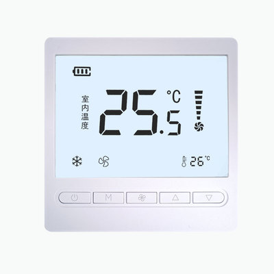 新款无线433射频免布线水地暖中央空调三速智能液晶温控器开关面