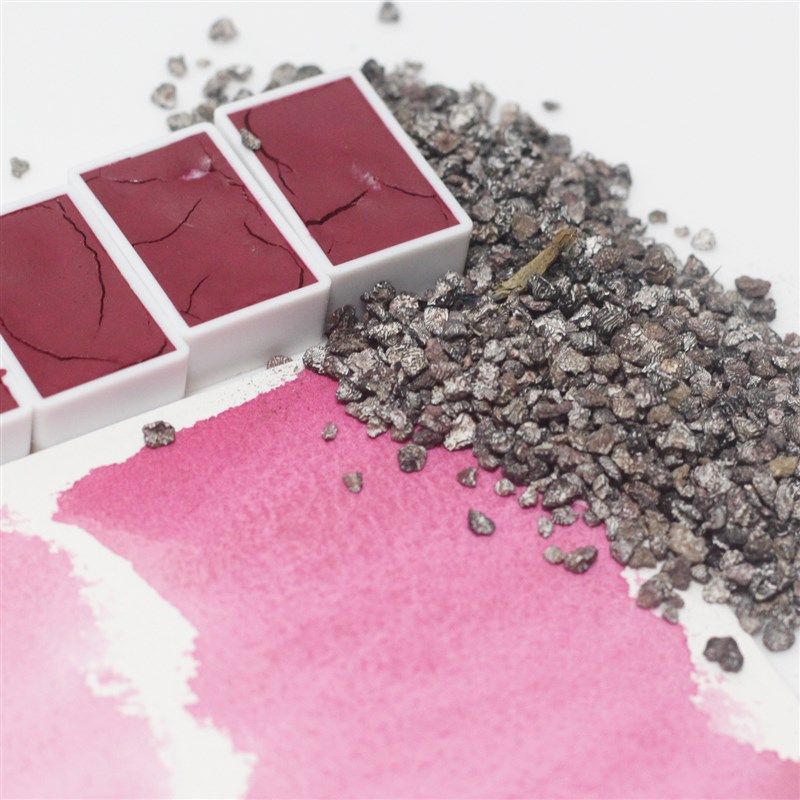 胭脂#1 天然昆虫类固体手工水彩颜料单一色粉不褪色无毒半透明色