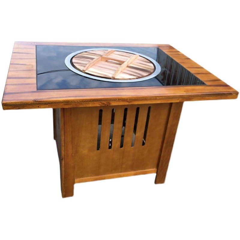 铁锅炖灶台桌电陶炉地锅鸡专用灶烧电商用锅台饭店柴火鸡灶台桌子