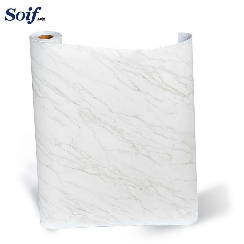 soif进口磨砂大理石纹改色膜自粘橱柜改色贴膜加厚家具翻新改色膜