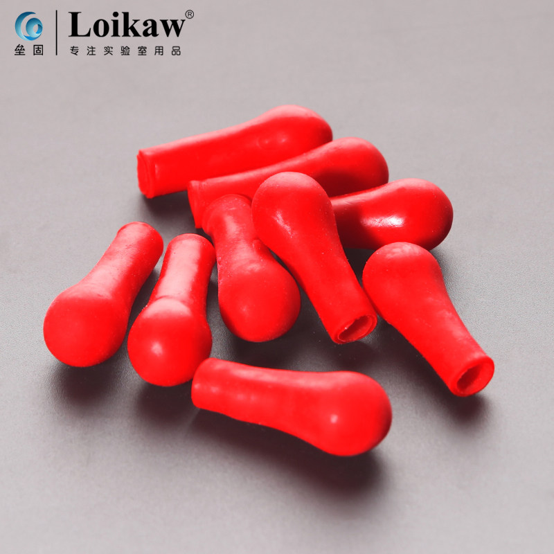 200只/包 乳胶帽 红皮头 玻璃滴管帽 吸头 胶头滴管配套红皮头