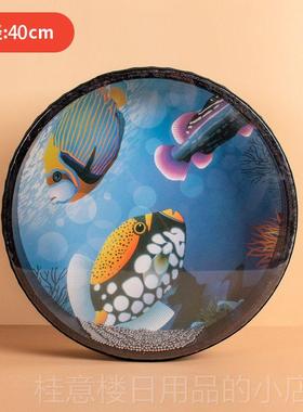 正品奥尔夫乐器海乐鼓黑色红色海鼓6寸8音寸儿园早教洋教具打击乐