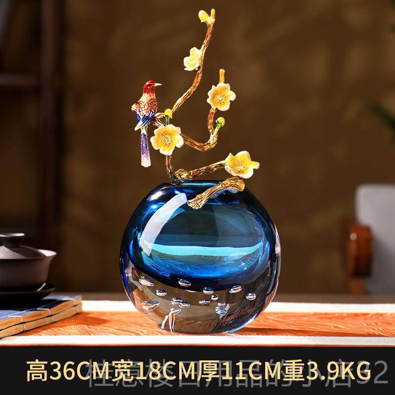 正品新中式厅琉璃客摆件玄关物奢高级感大气装轻饰品乔迁礼高端工,家居饰品,桌面摆件,淘宝优惠券,粉丝福利购,淘宝优惠卷