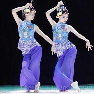 正品墨春秋桃李舞蹈演出粉服女童俏杯花表演旦装国韵春华戏曲翎毛