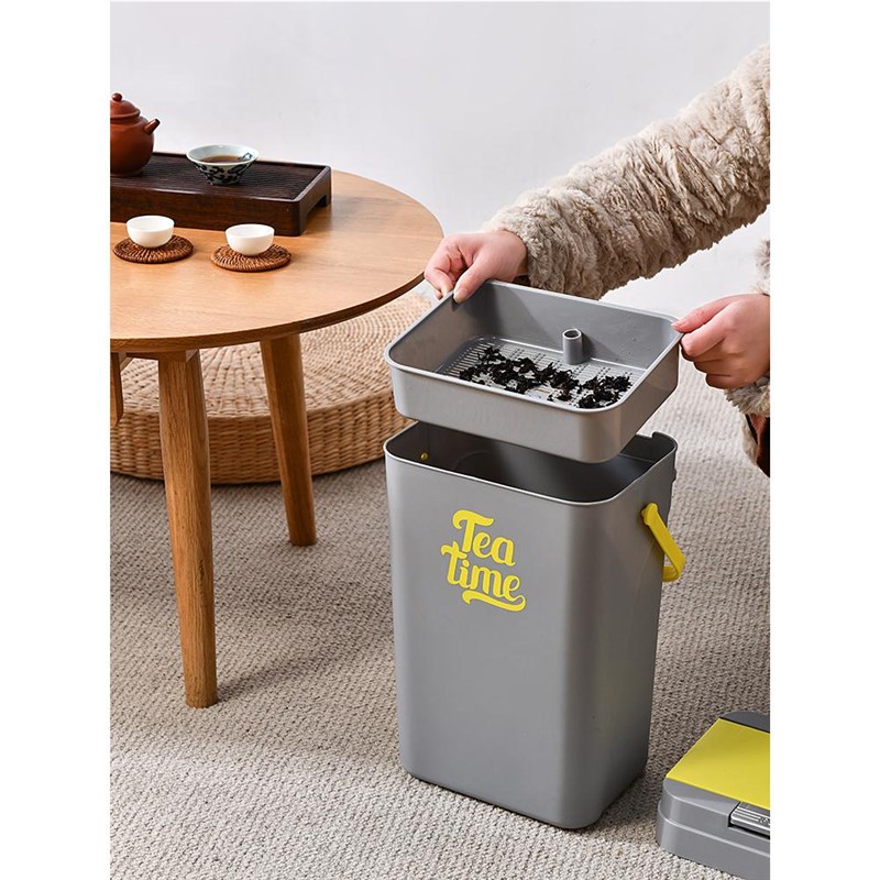 功夫茶水垃圾桶储水桶茶叶渣干湿分离漏过滤废水排水茶具小号矮款