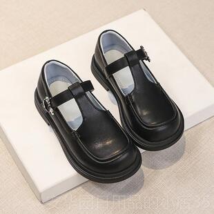 高档女童童鞋春秋季儿童时尚福真皮演鞋出公主中大女孩乐鞋英伦小