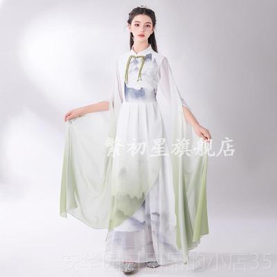 高档025新款女童2古筝演出服国风合唱表演服儿童艺考中乐演奏晚礼