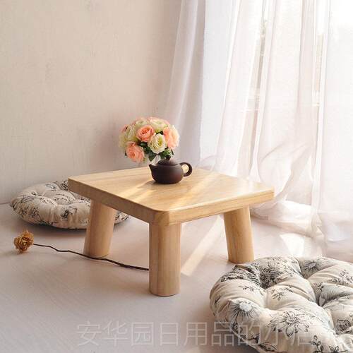 高档桐日式烧木小包方桌约榻榻米矮桌子小茶几矮桌子实简木地桌邮
