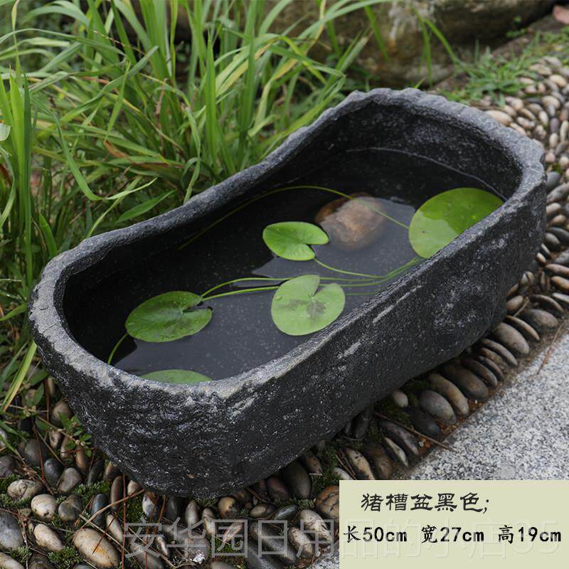 高档景德镇陶瓷金缸乌龟缸莲池荷花盆缸鱼石长方仿形户外睡客厅养