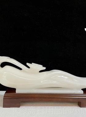 正品阿富玄汗天然玉事事生如意人摆件客厅关博古架乔石迁新居礼品