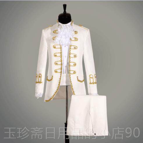 正品2018新款欧洲宫廷表服主楼大帅演男装礼服男士装影题演出服