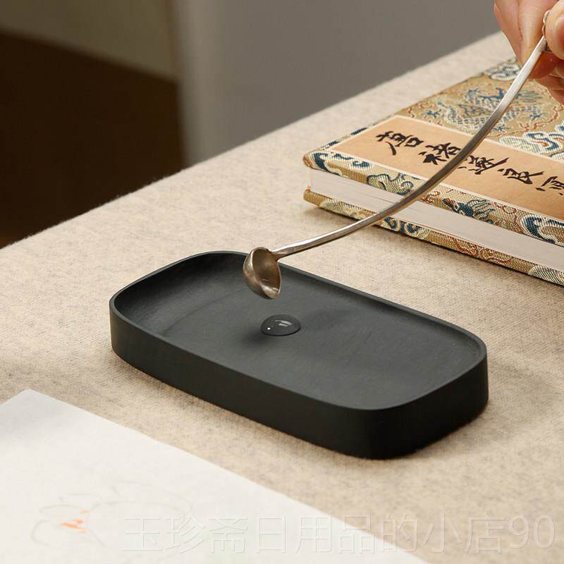 正品纹素云砚 5寸制房文书法专用高端精 原石罗歙砚礼品研墨墨条