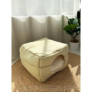 正品秋安全室温半暖小猫猫窝狗小屋宠物屋冬内狗窝封闭式